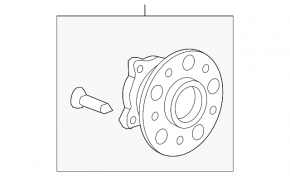 Rear left hub Honda CRV 12-16 AWD