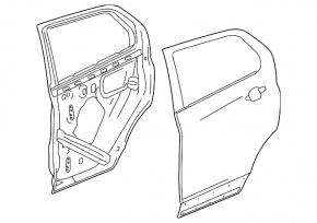 Door assembly rear left Buick Encore 13-19
