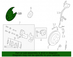 Rear right brake disc cover Nissan Murano 25-26