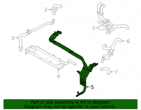 Cooling system hoses for the Audi E-Tron 19-23