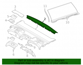 Rear shelf trim rear BMW 7 G11 G12 16-22 black