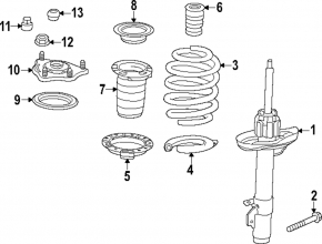 Front right shock absorber for Honda Pilot 23-25 Awd, Sport, ex-l