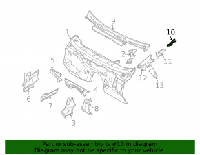 Right windshield wiper cover for BMW X3 E83 03-10