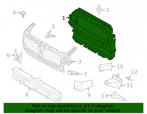 Radiator deflector BMW 4 G22 G26 21-25 B58
