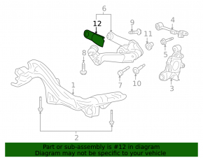 Rear left lower trailing arm trim for Honda CRV 15-16 AWD