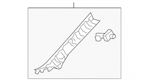 Front pillar trim left Toyota Venza 21-24 black, cloth