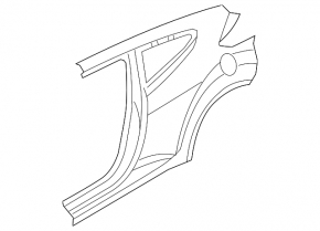 Quarter wing rear left Hyundai Veloster 12-13 pre-rest without sunroof