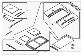 Panorama assembly Kia Sorento 21-24 gray curtain