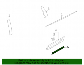 Mitsubishi Outlander 22-25 lower inner rear left door trim structure