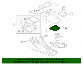 Black shifter cover for the Audi Q3 83A 19-25 automatic transmission