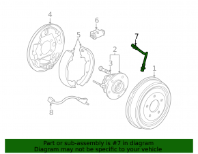 Brake hose rear left GMC Terrain 10-17