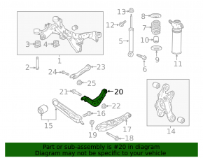 Rear left transverse control arm GMC Terrain 18- upper