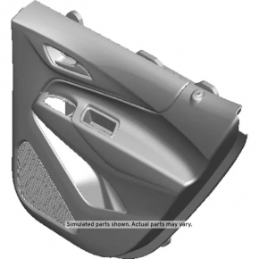 Door trim card rear right Chevrolet Equinox 18-21 leather black