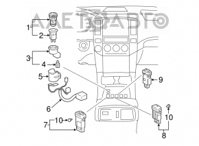 Seat heating button left Lexus GX470 03-09