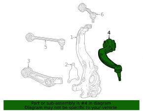 Lower control arm, front right, rear, Honda Prologue 24-26