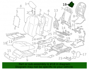 Lexus RX350 RX450h 20-22 Passenger Seat Back Blower