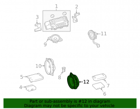Rear left speaker JBL Toyota Prius 30 10-11