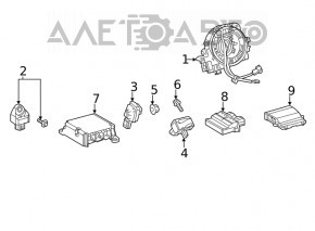 Toyota Highlander 20-26 front right airbag sensor on TV