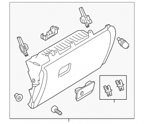 Glove box, glove compartment Porsche Cayenne 958 11-14