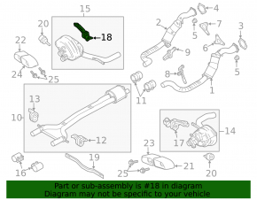 Rear Exhaust Pipe Bracket Left Porsche Panamera 10-16