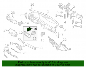 Kia Sportage 20-22 center left dashboard air vent