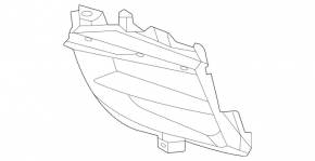 Right front bumper grille for Mercedes E 21-23 with parking sensors, AMG pack