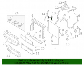 Upper left radiator bracket for Mercedes A-class V177 19-22 M260 metal