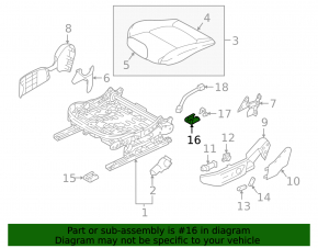 Front left driver's seat runner plug for Mazda 3 19-24 black