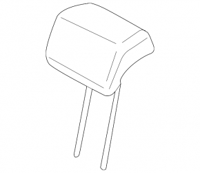 Ford C-max MK2 13-16 rear center headrest, black leather
