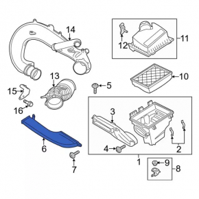 Air intake Ford Fusion mk5 13-20