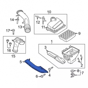 Air intake Ford Fusion mk5 13-20