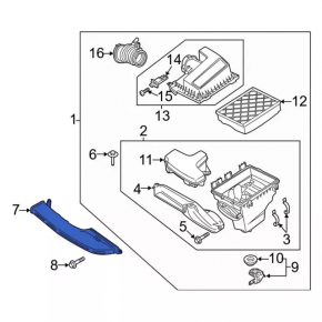 Air intake Ford Fusion mk5 13-20