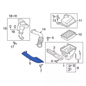 Air intake Ford Fusion mk5 13-20