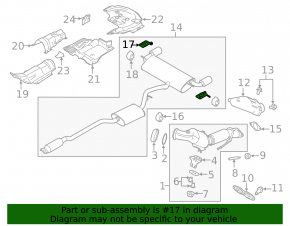 Muffler bracket rear right Lincoln MKC 15-19 without rubber