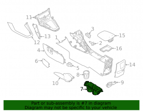 Ford Focus mk3 15-18 center console cup holders, dry-cleanable
