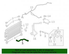 Upper cooling pipe Ford Escape MK3 17-19 1.5T