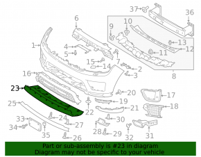 Lower front bumper trim for Land Rover Range Rover Sport 18-22