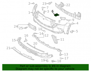 Front bumper bracket, center right, Mazda CX-50 23-25