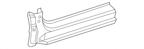 Body threshold metal with front pillar right Honda Accord 13-17