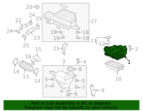Honda CRV 17-22 1.5T Air Filter Housing Upper Cover
