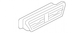 Front panel air duct deflector central VW Jetta 19- black