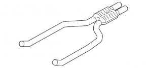 Exhaust line middle part BMW 5 G30 18-23 4.4T