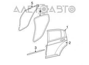 Door Seal Rear Left Chrysler 200 11-14