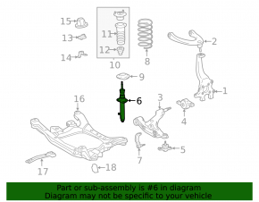 Front right shock absorber for Lexus GS350 13-19 AWD