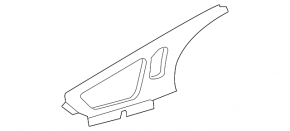 Audi Q7 16-25 gray inner door handle trim, front left