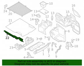 Trunk floor left BMW 4 F33 14-20 convertible, black