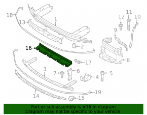 Front bumper mount central BMW 5 G30 17-23