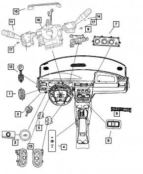 Steering column switch left Jeep Patriot 11-17