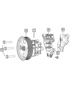 Power Steering Pump Bracket Dodge Journey 11-19 3.6