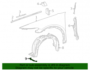 Left front bumper mudguard for Toyota Crown 23-26